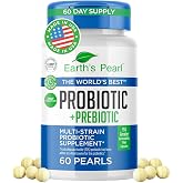 Probiotics for Women &amp; Men - Probiotic &amp; Prebiotics 60-Day Supply | Earth's Pearl - BIO-Tract&reg; Time-Release - 4 Billion CFU - Gut Health Support - Suitable for Kids
