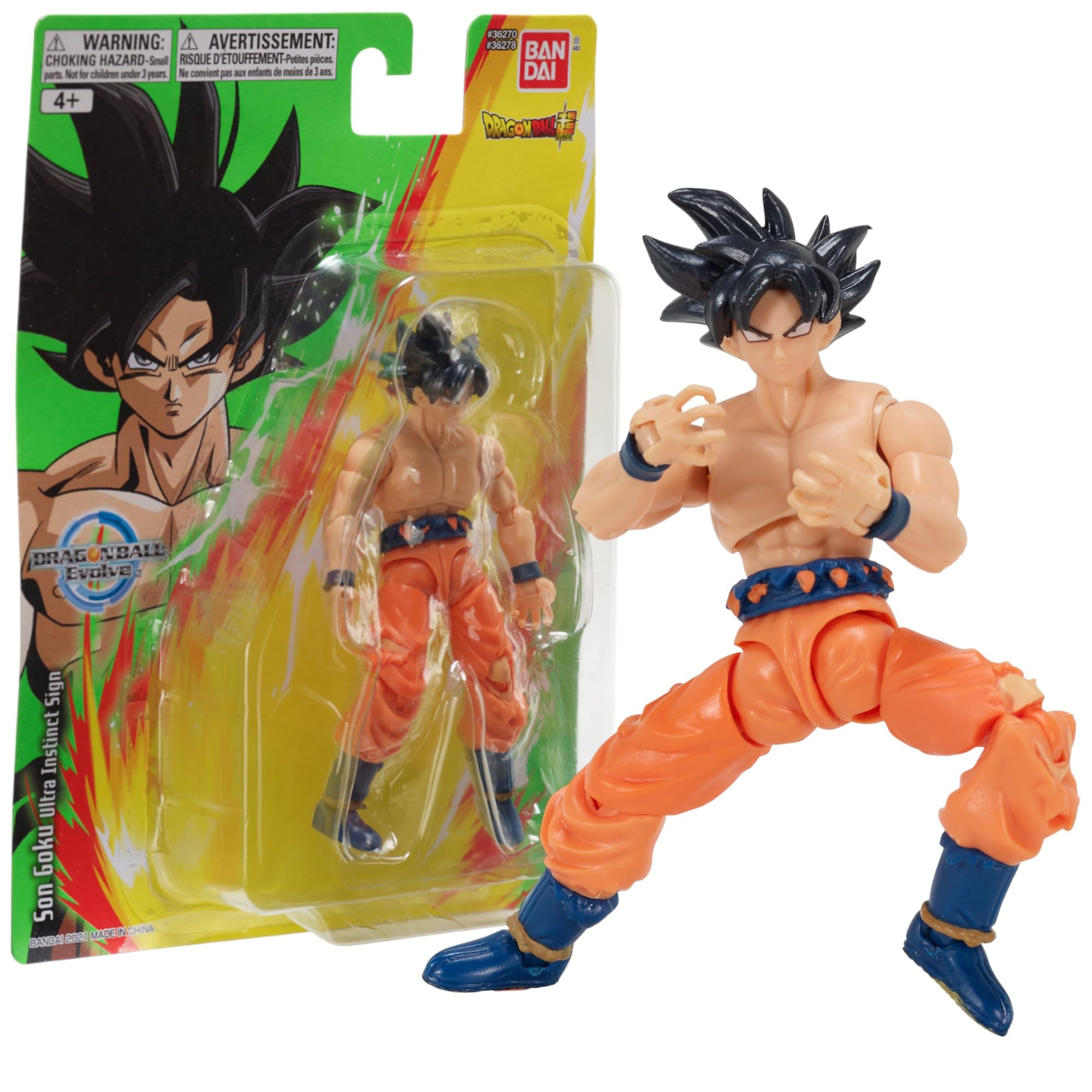 Dragon Ball Evolve Ultra Instinct Sign Goku Action Figure - 12.5cm Dragon Ball Super Anime Toy - Bandai Collectible Action Figure - Anime Gifts for Fans
