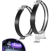 82013 Nitrous Oxide Bottle Bracket 7" Single Holder for 10lb &amp; 15lb Bottles | Nitrous Bottle Holder Mount Fits 7" Diameter Bottles, Stainless Steel with Rubber Strap Covers, Quick Release Wing Nuts