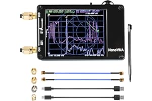 DEARSEE NanoVNA 10KHz-1.5Ghz Vector Network Analyzer Kit MF HF VHF UHF 2.8" Touch Screen Antenna Analyzer Measuring S Parameters, Voltage Standing Wave Ratio, Phase, Delay, Smith Chart Nano VNA
