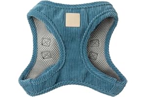 FuzzYard Life Corduroy Step in Dog Harness | Size S | Stylish Premium Corduroy Design in French Blue Perfect for Everyday Walks