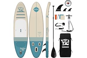 TIGERXBANG 11'6"/11'/10' Inflatable Paddle Board with Complete Accessories, Versatile Premium Paddle Boards for Adults/Youth, Stand Up Paddle Board Polar/Wave/Sunny Wave Collection