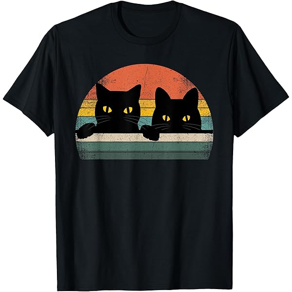 Amazon.com: Retro Cat, Black Cat, Vintage Cat Men Women Kids