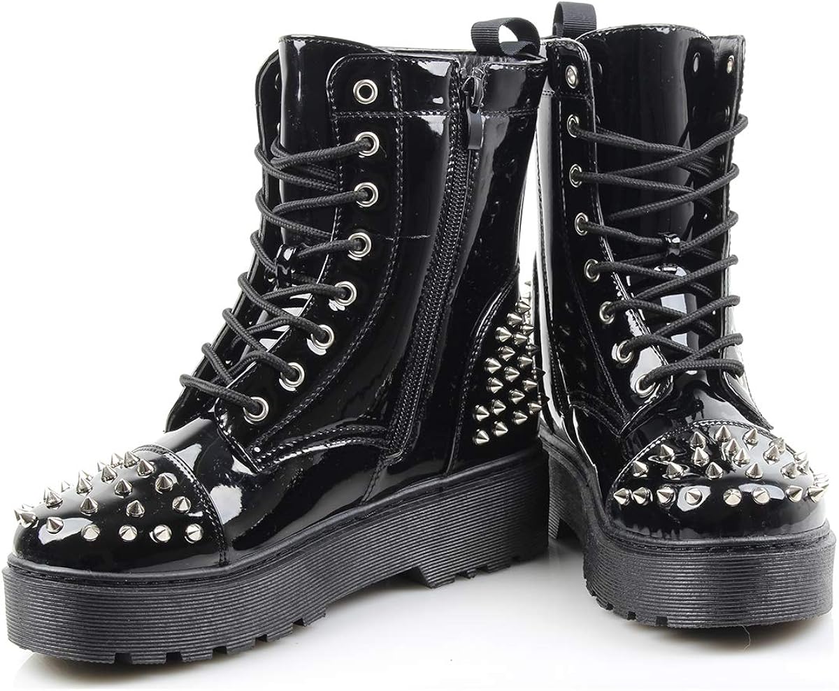 chunky platform biker boots