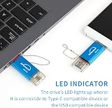 AVOMOCO 256GB USB C Dual Flash Drive Type C OTG for Samsung Galaxy Pixel LG view 6
