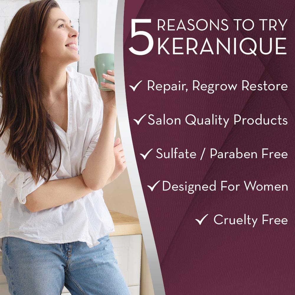 Keranique Lift and Repair Treatment Spray | Keratin Hair Treatment | Instant Volume and Body | Keratin Amino Complex, Free of Sulfates, Dyes and Parabens, 3.4 Fl Oz : Beauty