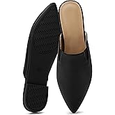 Ecetana Mules for Women Dressy Shoes: 2026 Pointed Toe Comfortable Casual Slingback Flats Slip On Work Business Backless Loafers