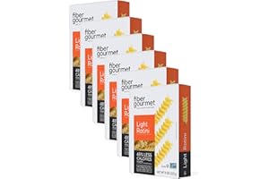 Fiber Gourmet Light Rotini Keto Pasta - Low Net Carb Pasta with High Fiber, 56% Fewer Net Carbs, 110 Calories, Non-GMO Italian Made, Kosher Certified, Women-Owned - 6 Pack