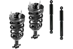 DRIVE TECH AMERICA DTA 70001 Full Set 2 Front Complete Struts with Springs and Mounts + 2 Rear Shocks 4-pc Set Excludes Models With Electronic Suspension Fits 2007-2013 Avalanche Yukon 2007-2012 Surburban Tahoe