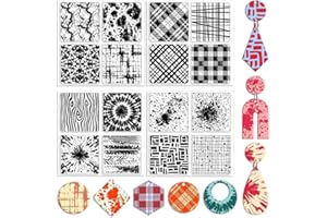 CHGCRAFT 4 Pcs 4 Styles Wood Print Polymer Clay Texture Sheets Marble Silicone Texture Stamp Clay Texture Mat Modeling Pattern Pad Texture Sheets for Making Earrings Jewerly, 5.5x5.5 inch