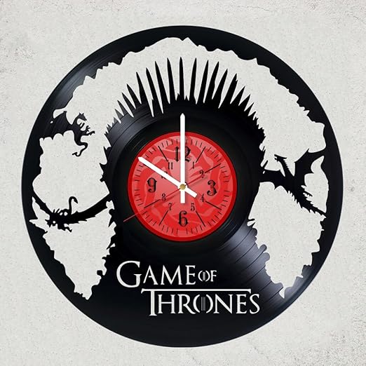 Amazon Com Game Of Thrones Vinyl Record Wall Clock Best Gift Idea For Him Or Her Gifts For Game Of Thrones Fan Merchandise Bedroom Decoration Art Stark Lannister Snow Westeros Home