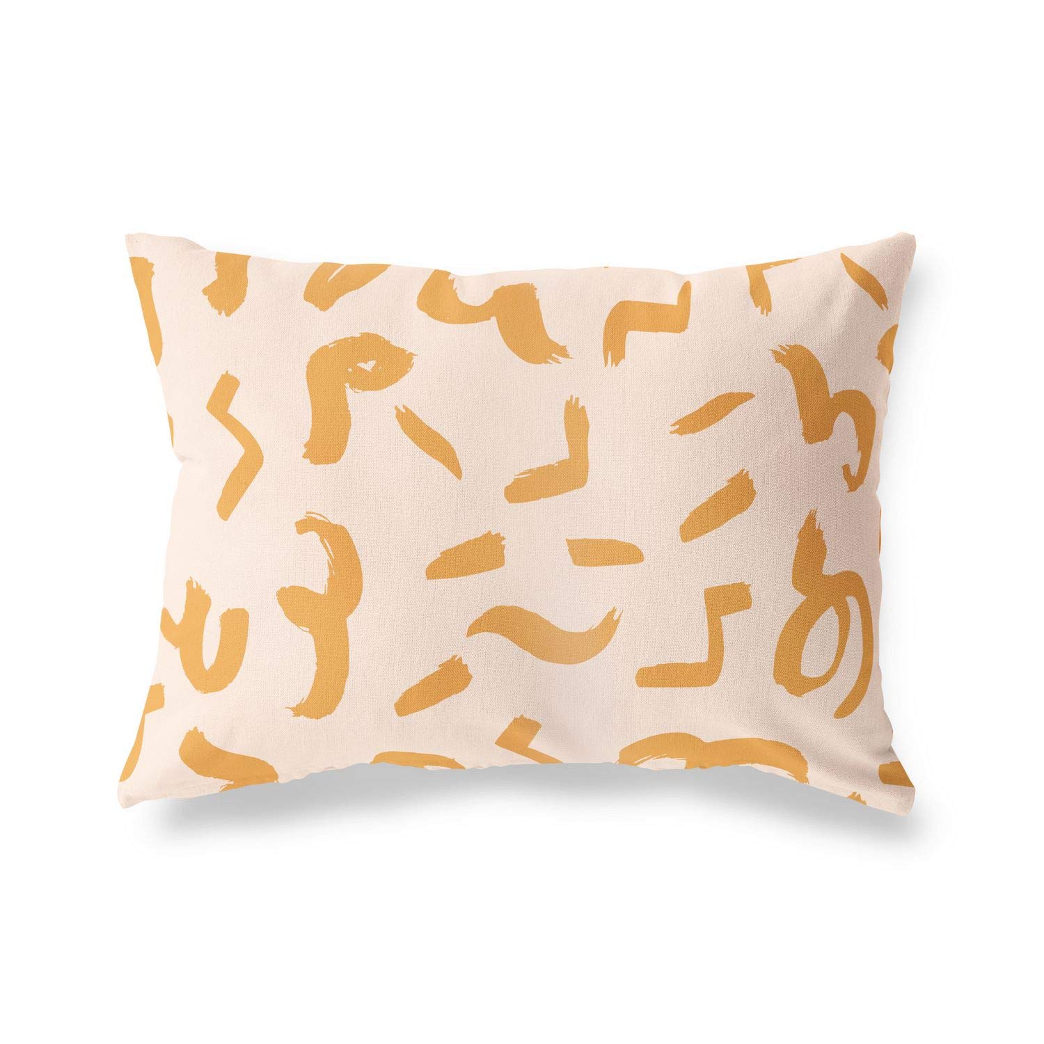 Bonamaison Decorative Cushion Cover Orange & Off White, Throw Pillow Covers, Home Decorative Pillowcases for Livingroom, Sofa, Bedroom, Size: 35x50 Cm - Designed and Manufactured in Turkey