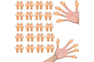 JGALNIM 40PCS Finger Puppets,Little Hands Fingers,Mini Realistic Rubber Hands Toy for Cats Stocking Stuffers Gifts Prank Gag Easter Day Children's Day Party Favors