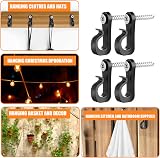 Jeffdad 20 Pcs Screw in Hooks for Outdoor String Lights Q-Hanger Light Clips view 5