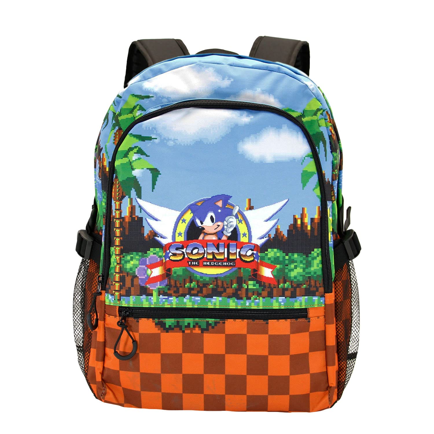 Sonic The Hedgehog - SEGA Sega-Sonic Play-FAN HS Fight Backpack, Brown, 18 x 31 x 44 cm, Capacity 24 L