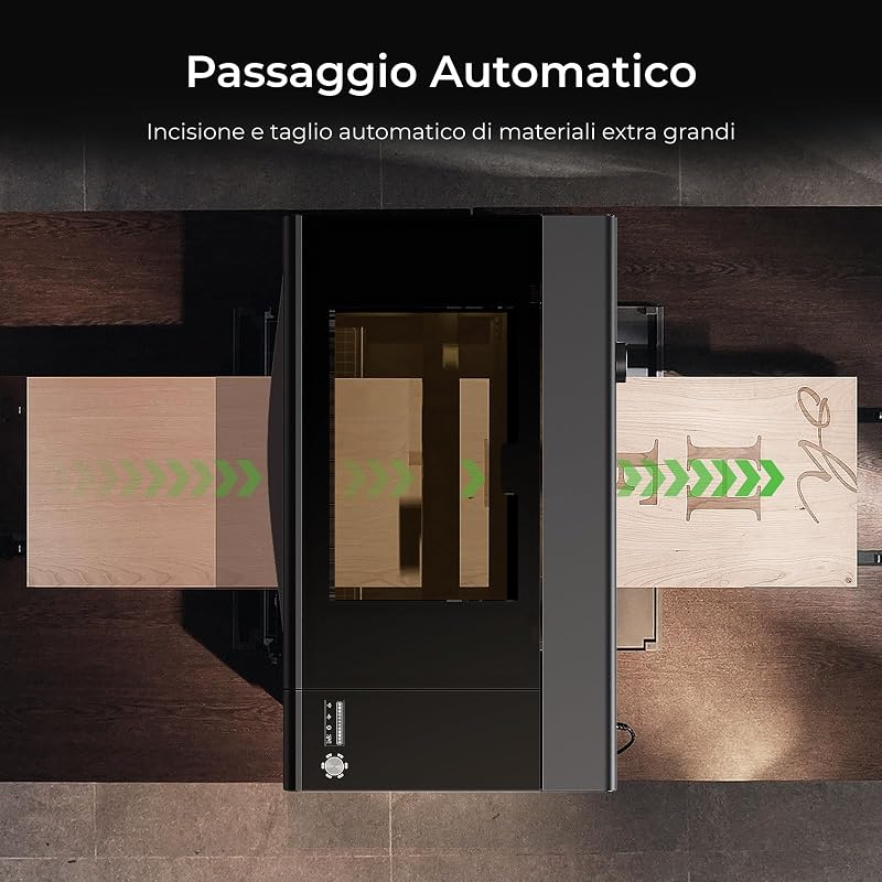 P2S 55W Incisione Laser CO2, Taglio laser da tavolo intelligente