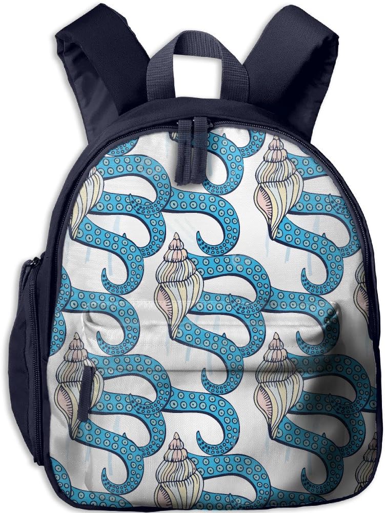 Children Pre School Backpack Boy&girl's Shells Octopus Tentacles Marine Book Bag