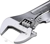 Amazon Basics 10 in Locking Adjustable Wrench with Locking Jaw view 3