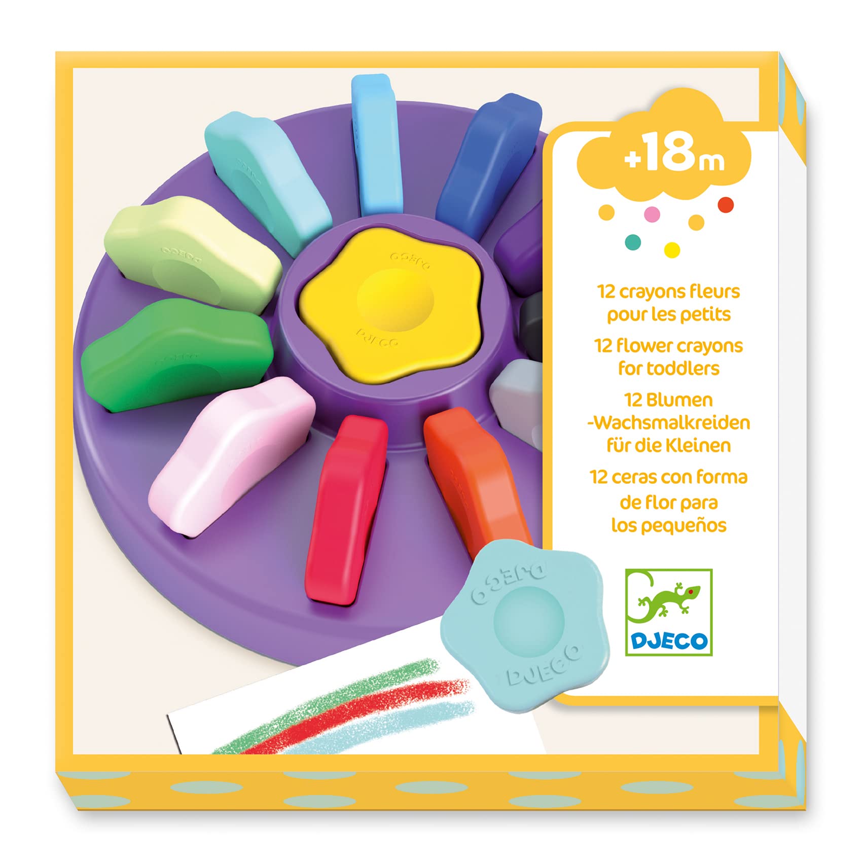 DJECO Set of 12 Flowers Pencils for Children
