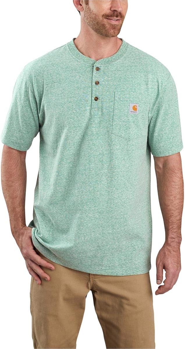 Carhartt Men's Workwear Pocket Henley Shirt at  Men’s Clothing store