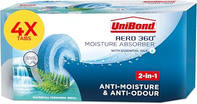 Unibond AERO 360° Moisture Absorber Refills 4 x 450g Waterfall Freshness