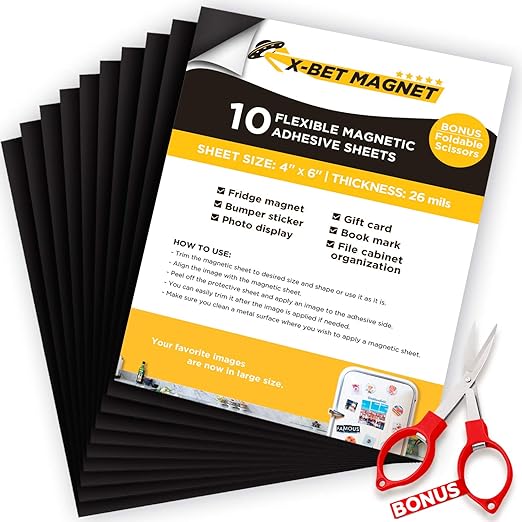 Sheets with Adhesive Backing 10 PCs each 4" x 6" Flexible