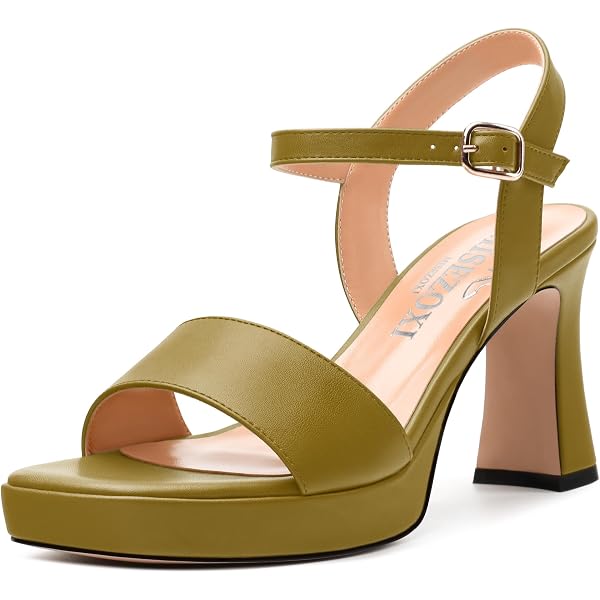 Marc Fisher Women's Jaron Heeled Sandal - Square Toe Block Heel Dress Sandals