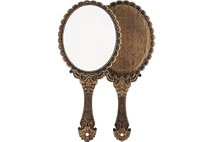 XPXKJ Hand Mirror Vintage Handheld Mirror with Handle Vanity Makeup Mirror Travel Mirrors