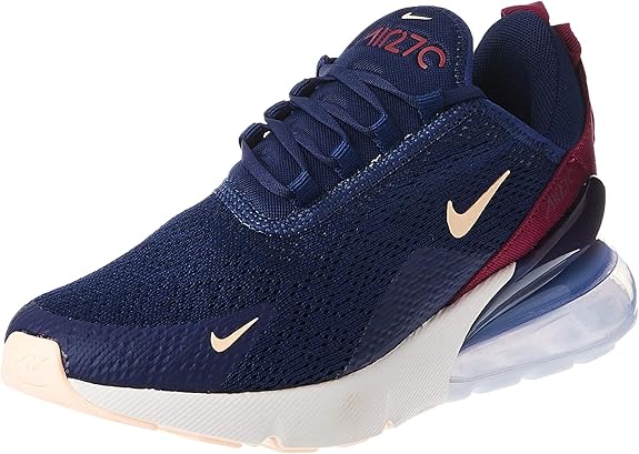 Amazon.com | Nike Air Max 270 Womens Shoes Size 5, Color: Blue Void/Crimson Tint | Road Running