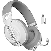 Black Emblem X2 Wireless Gaming Headset, 2.4GHz Gaming Headphones with Mic, Bluetooth 5.4, 50H Battery, Breathable Earcups, Lightweight Wireless Headset for PC/PS5/PS4/Switch