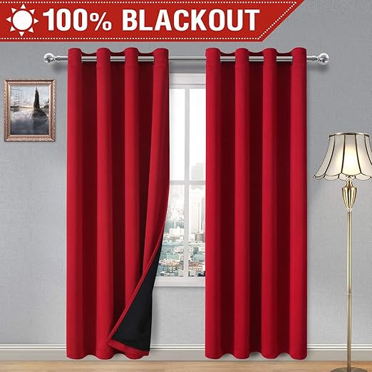 Amazon Com Dwcn 100 Blackout Curtains Thermal Insulated