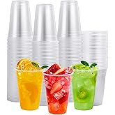 FOCUSLINE 200pack 16 oz Clear Plastic Cups Disposable, Plastic Clear Cups Disposable, DrinkIng Cup for Water, Juice, Soda, Ice Coffee