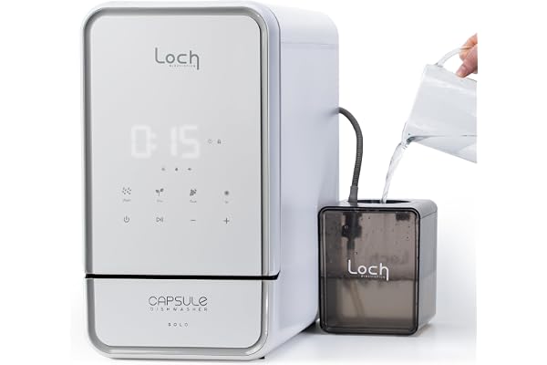 Capsule Dishwasher - Solo | Countertop Dishwasher - 7 Programmes, Touch Control, Auto-drying, Baby Care & Fruit Wash, No Plumbing Required, 15min Wash Cycle - Perfect for Small Kitchens, Campervans