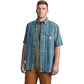 Carhartt Men's 106746 Loose Fit Midweight Short-Sleeve Plaid Shirt