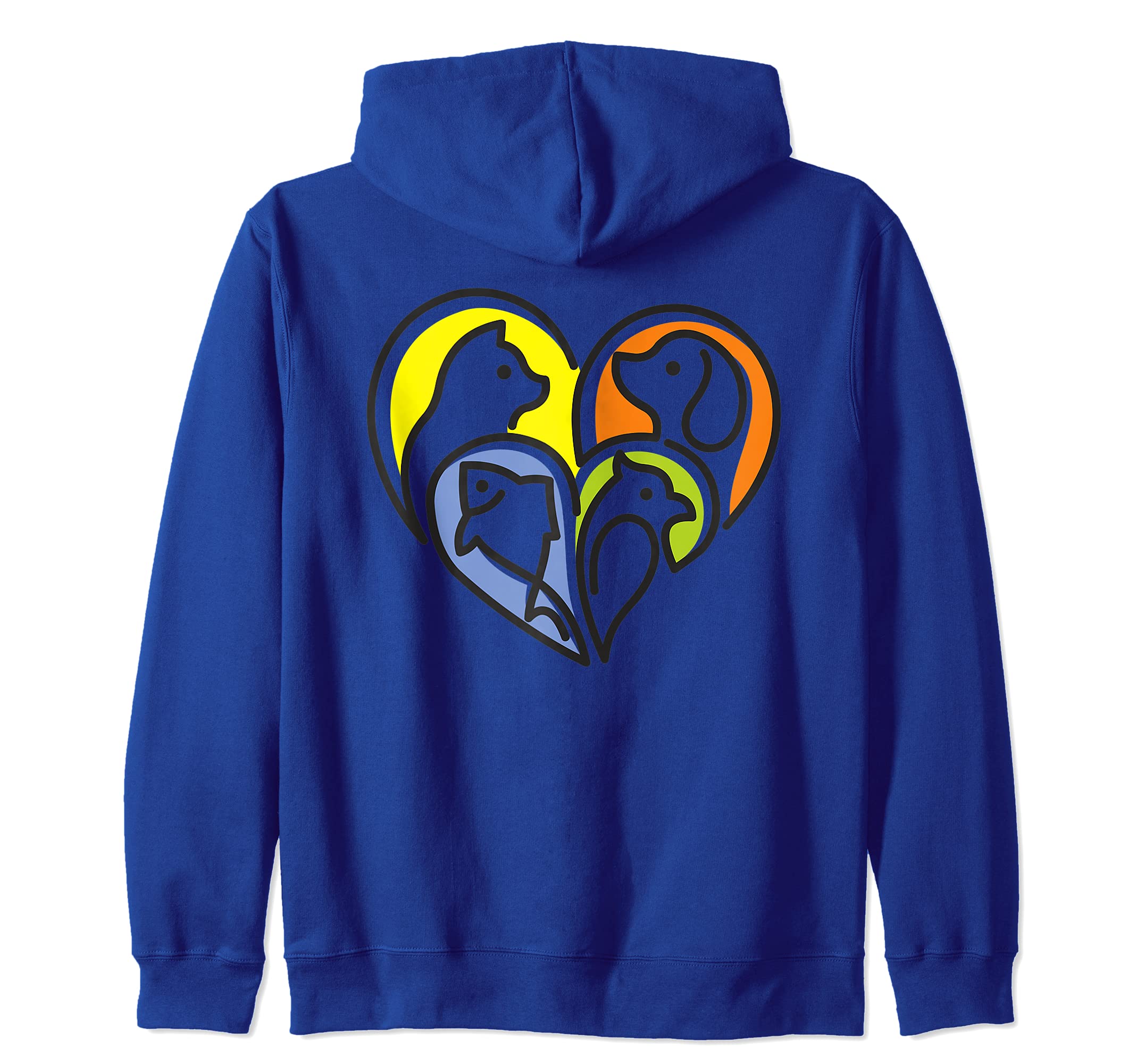 I love animals - Heart Pieces 1 - Fan Fun Zip Hoodie