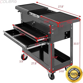 Amazon Com Colibrox Rolling Mechanics Tool Cart Slide Top Utility