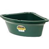 Little Giant Plastic Corner Feeder Bucket (Green) Durable &amp; Useful Space Saving Corner Feed Trough (26 Quart) (Item No. PCF6GREEN)