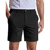 COOFANDY Men's Casual Shorts 7" Stretch Golf Shorts with 4 Pockets Quick Dry Lightweight Shorts Dress for Hiking Work