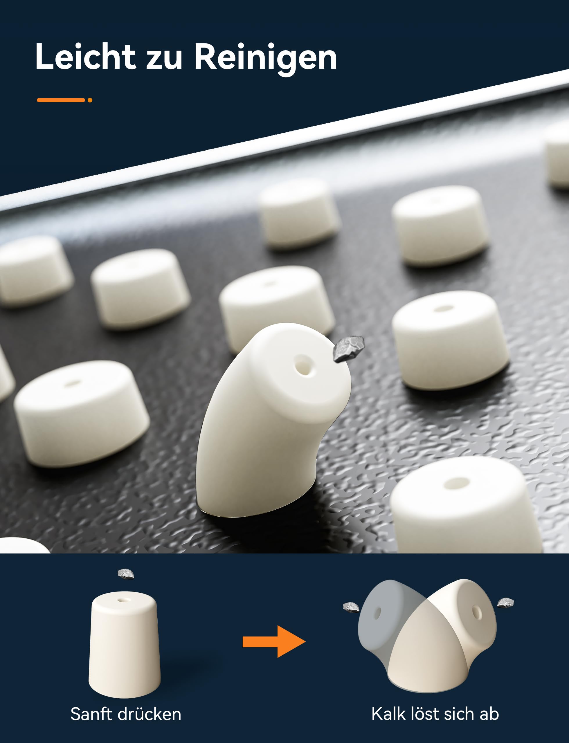 Magichome Duschkopf, Hochdruck Handbrause mit 6 Strahlarten Duschkopf Groß Wassersparend Duschbrause Regendusche,Chrom 8