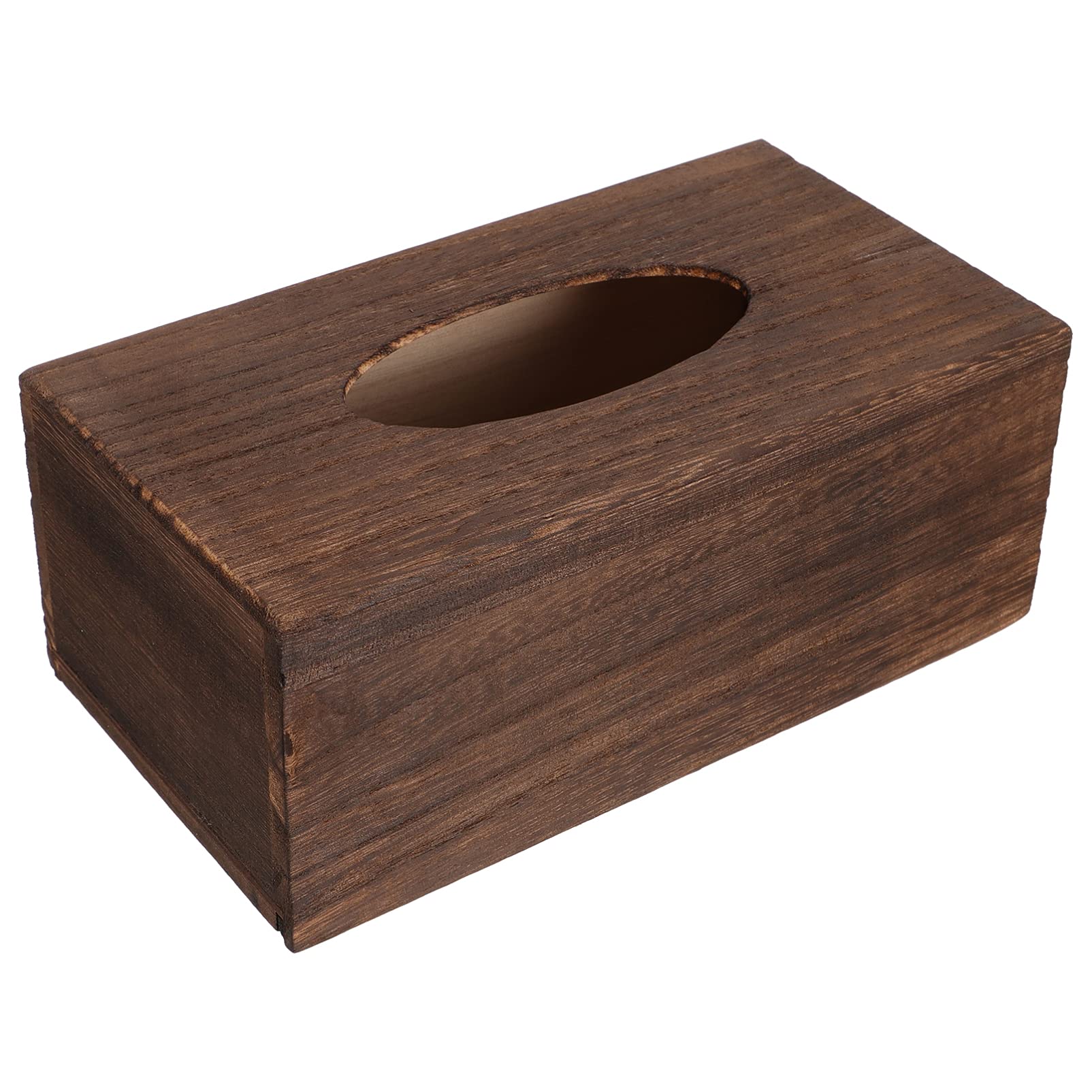 Cabilock Wooden Tissue Box Holder Paper Storage Box Practical Napkin Case for Living Room Bathroom Office Hotel