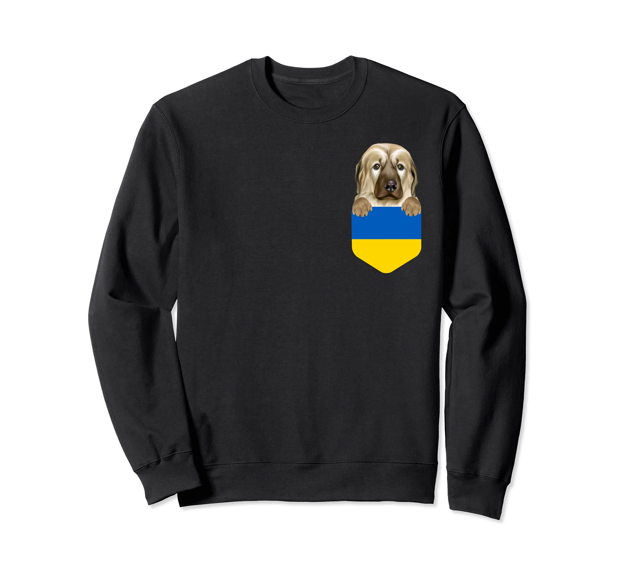 Ukraine Flag Anatolian Shepherd Dog Dog In Pocket Sweatshirt