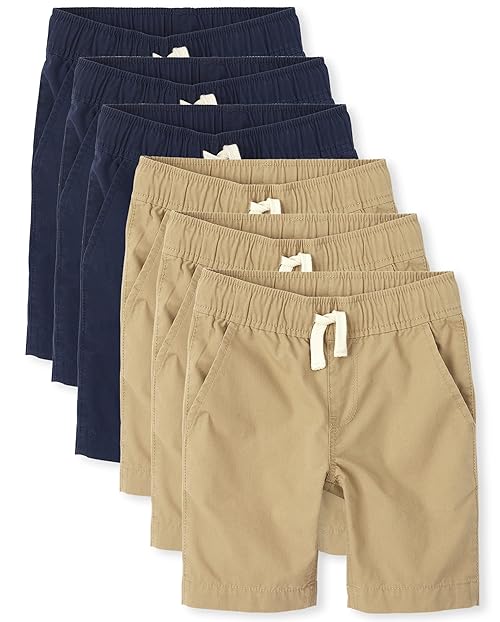 The Children's PlaceThe Children's Place Boys Pull On Jogger Shorts6 packFlax/Tidal18
