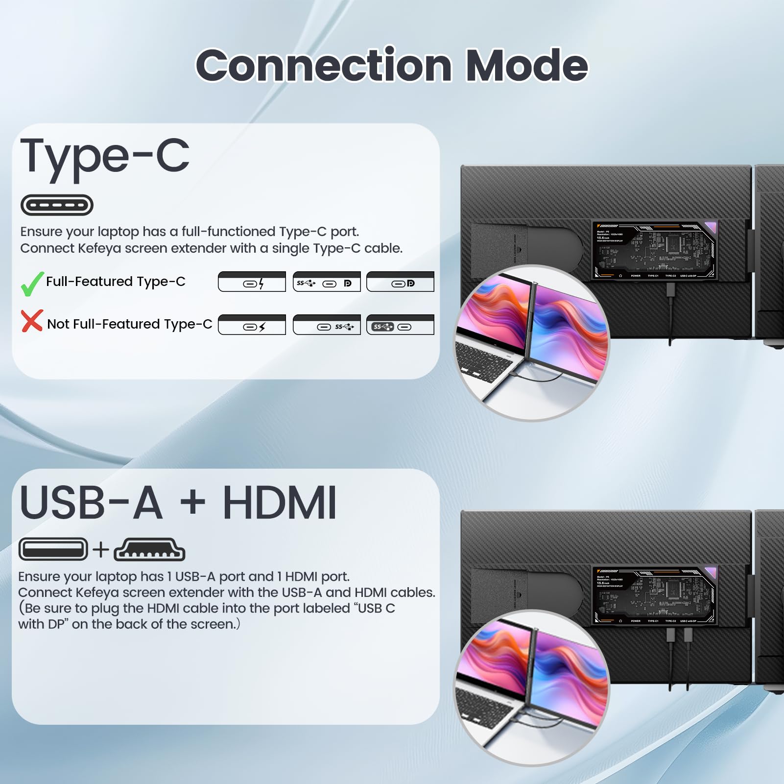 KEFEYA Laptop Screen Extender, 15.6