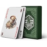 strublfe Coffee Theme Playing Cards, Retro Style Deck of Cards, Poker Cards, International Standard Size, Suitable for Travel, Party Entertainment. (Green)