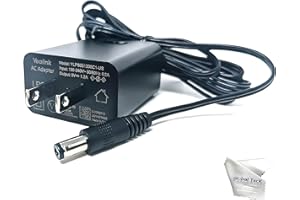 GLOBAL TECK WORLDWIDE Yealink Power Adapter 5 Volt 1.2 Amp, Yealink Compatible Phones - T53, T53W, T26P, T27, T28P, T34W, T41P, T42G, T43U, T20P, T22P, MP50, Global Teck Microfiber