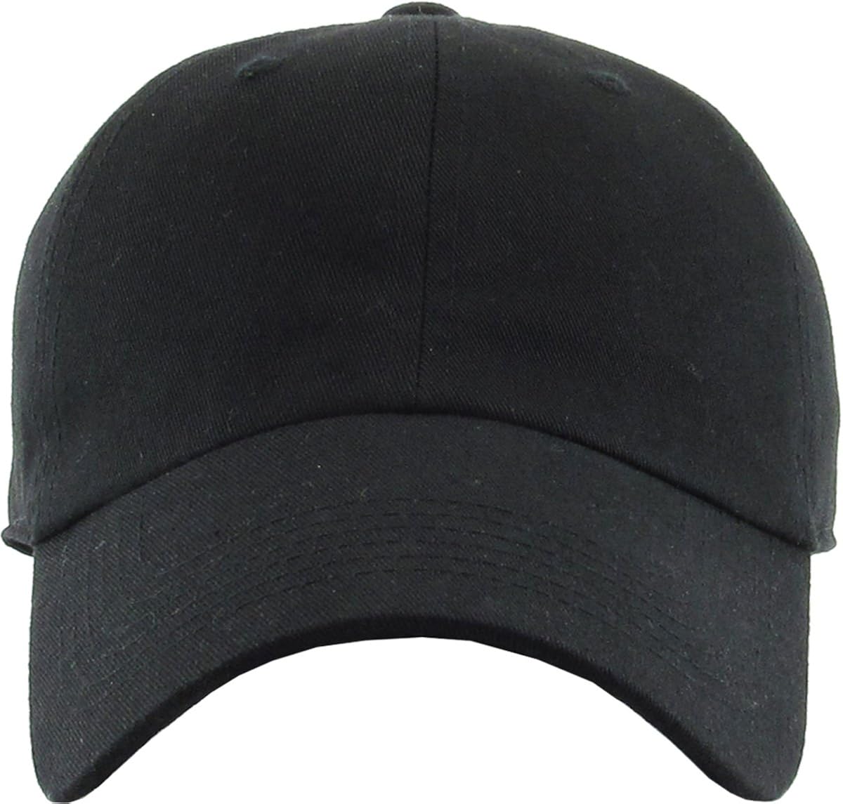 KB-Low BLK Classic Cotton Dad Hat Adjustable Plain Cap. Polo Style Low Profile (Unstructured) (Classic) Black Adjustable: Clothing