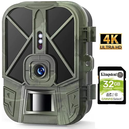 SuntekCam Trail Camera 4K 50MP, Game Camera with Night Vision Motion  Activated Waterproof, Hunting Camera Trigger Time with 56pcs No Glow 