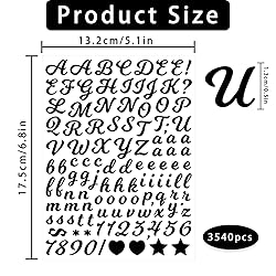3540 Letter Stickers 30 Sheets Alphabet Stickers