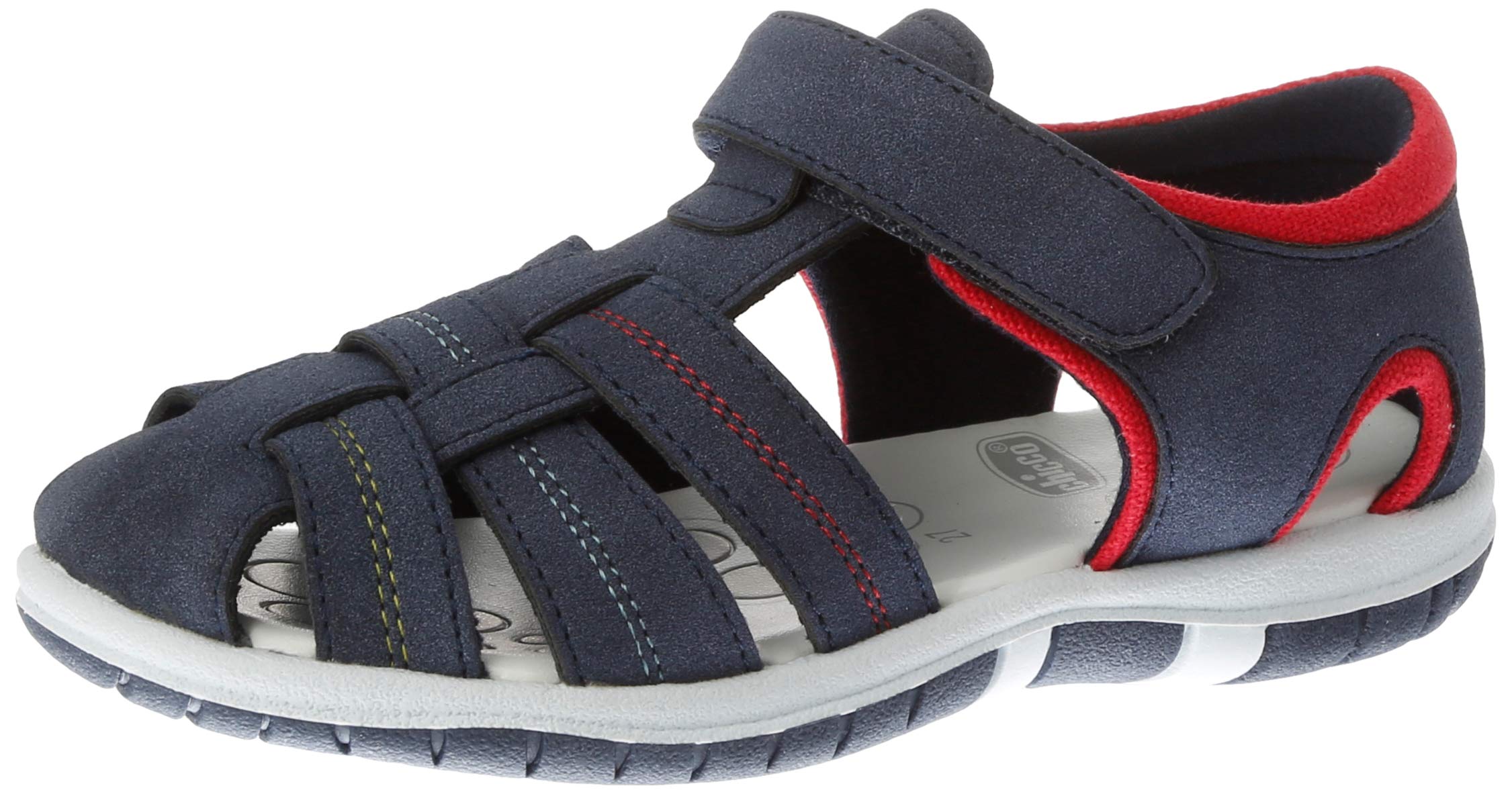 Chicco, Fausto Closed Toe Sandal, Adjustable sandals Boy's, Blue/Red, 20