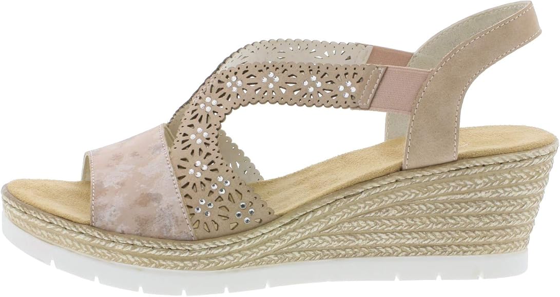 rieker rose gold sandals